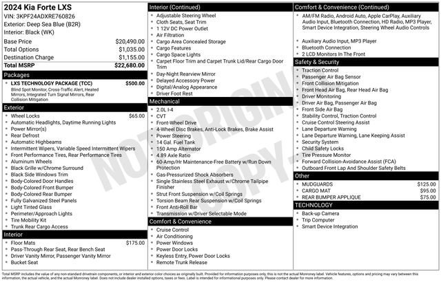 Used 2024 Kia Forte LXS w/ LXS Technology Package image 17
