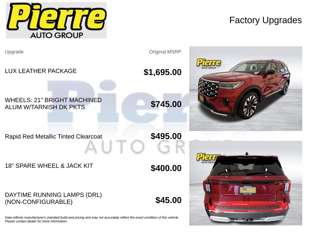 Certified 2025 Ford Explorer Platinum w/ LUX Leather Package AWD/4WD image 13