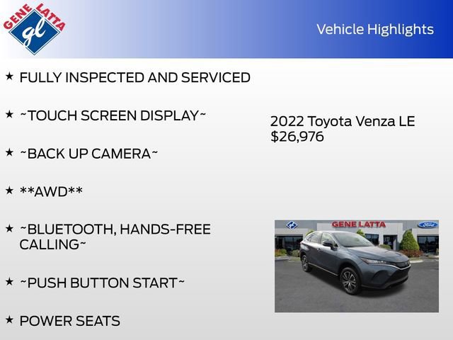 Used 2022 Toyota Venza LE image 28