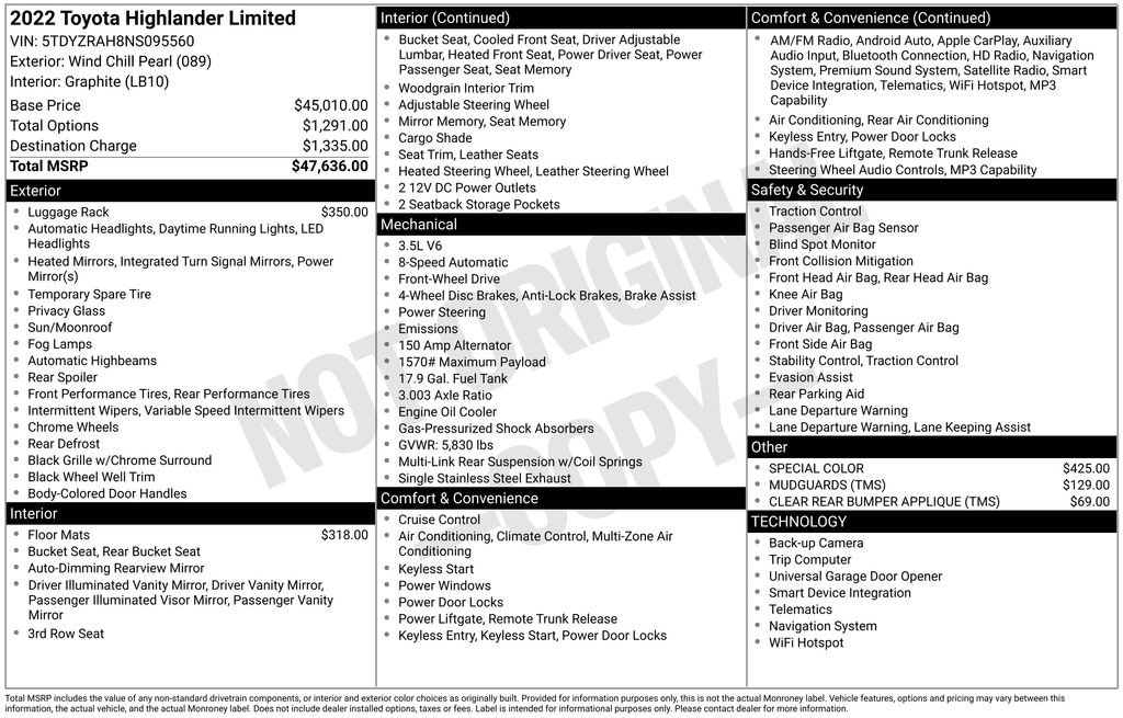 Used 2022 Toyota Highlander Limited FWD image 3