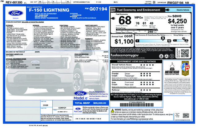Certified 2024 Ford F150 Lightning XLT AWD/4WD image 2