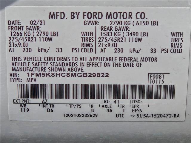 Certified 2021 Ford Explorer Platinum w/ Equipment Group 601A image 25