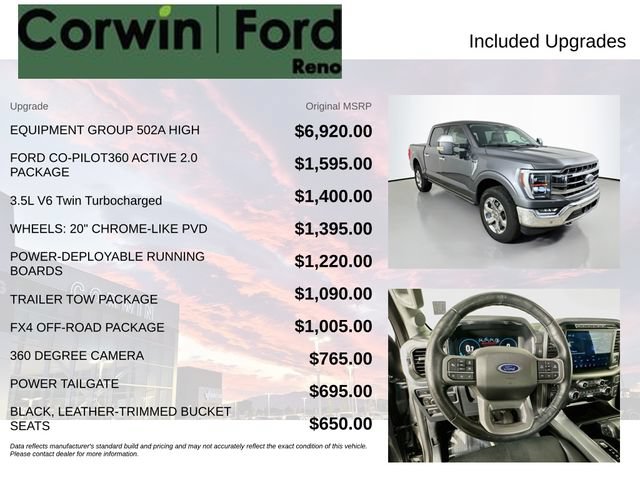 Certified 2021 Ford F150 Lariat w/ Equipment Group 502A High AWD/4WD image 3