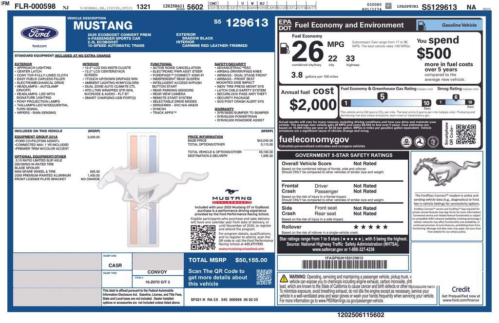 Certified 2025 Ford Mustang Premium image 42