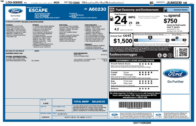 Certified 2018 Ford Escape S FWD image 3