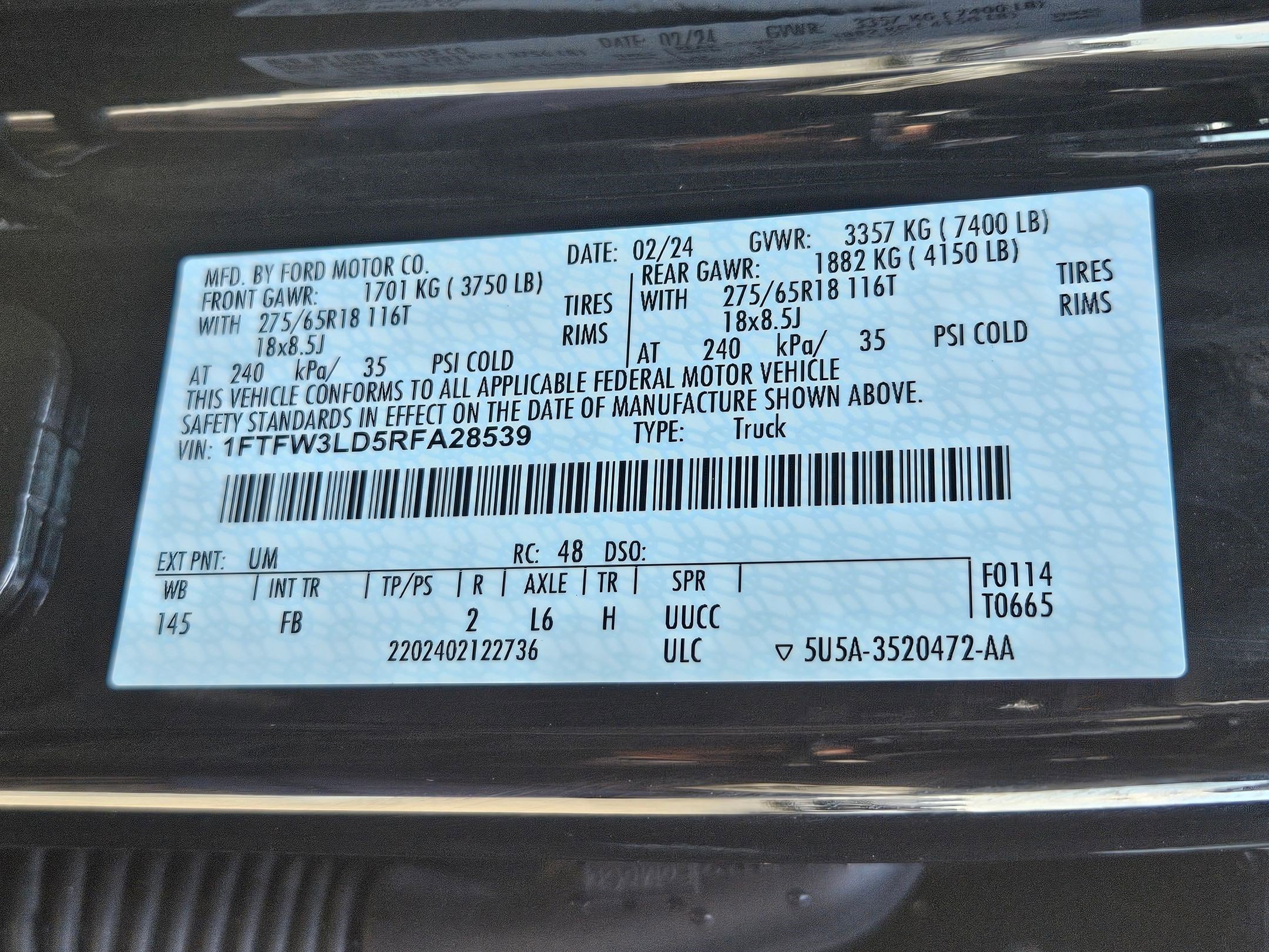 Certified 2024 Ford F150 XLT w/ Equipment Group 302A MID AWD/4WD image 54