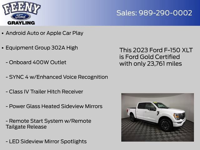 Certified 2023 Ford F150 XLT w/ Equipment Group 302A High image 13