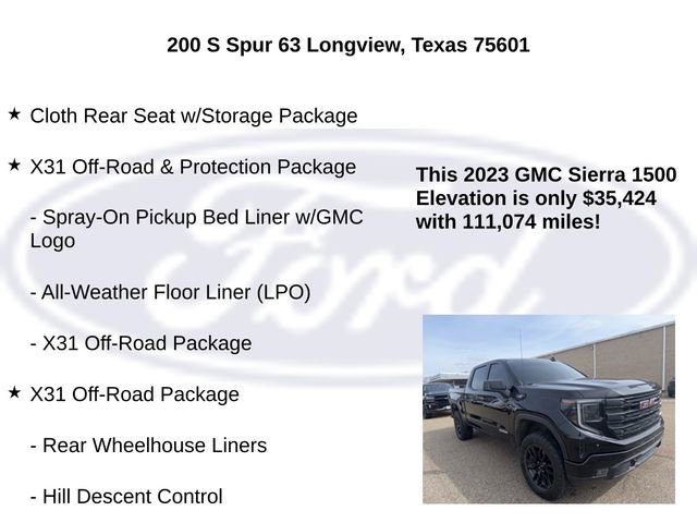 Used 2023 GMC Sierra 1500 Elevation image 25
