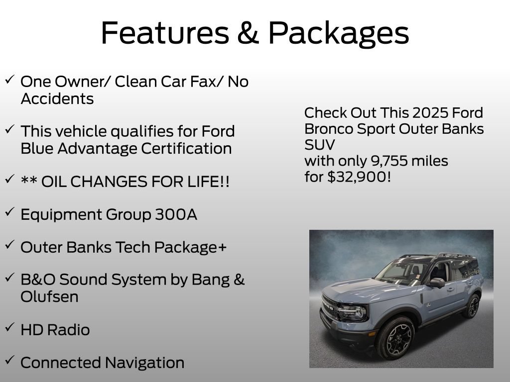 Certified 2025 Ford Bronco Sport Outer Banks w/ Outer Banks Tech Package+ AWD/4WD image 4