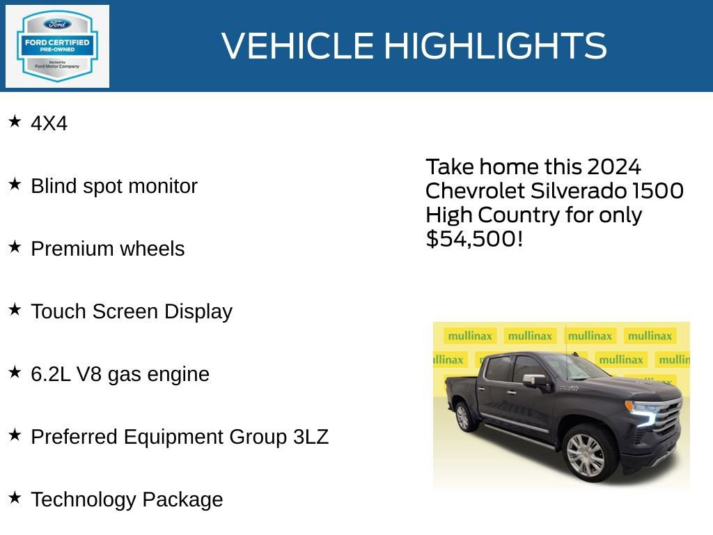 Used 2024 Chevrolet Silverado 1500 High Country w/ Technology Package image 24