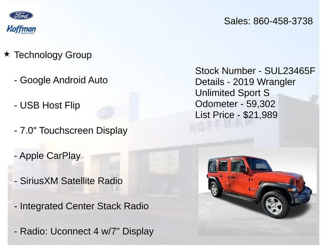 Used 2019 Jeep Wrangler Unlimited Sport S image 15