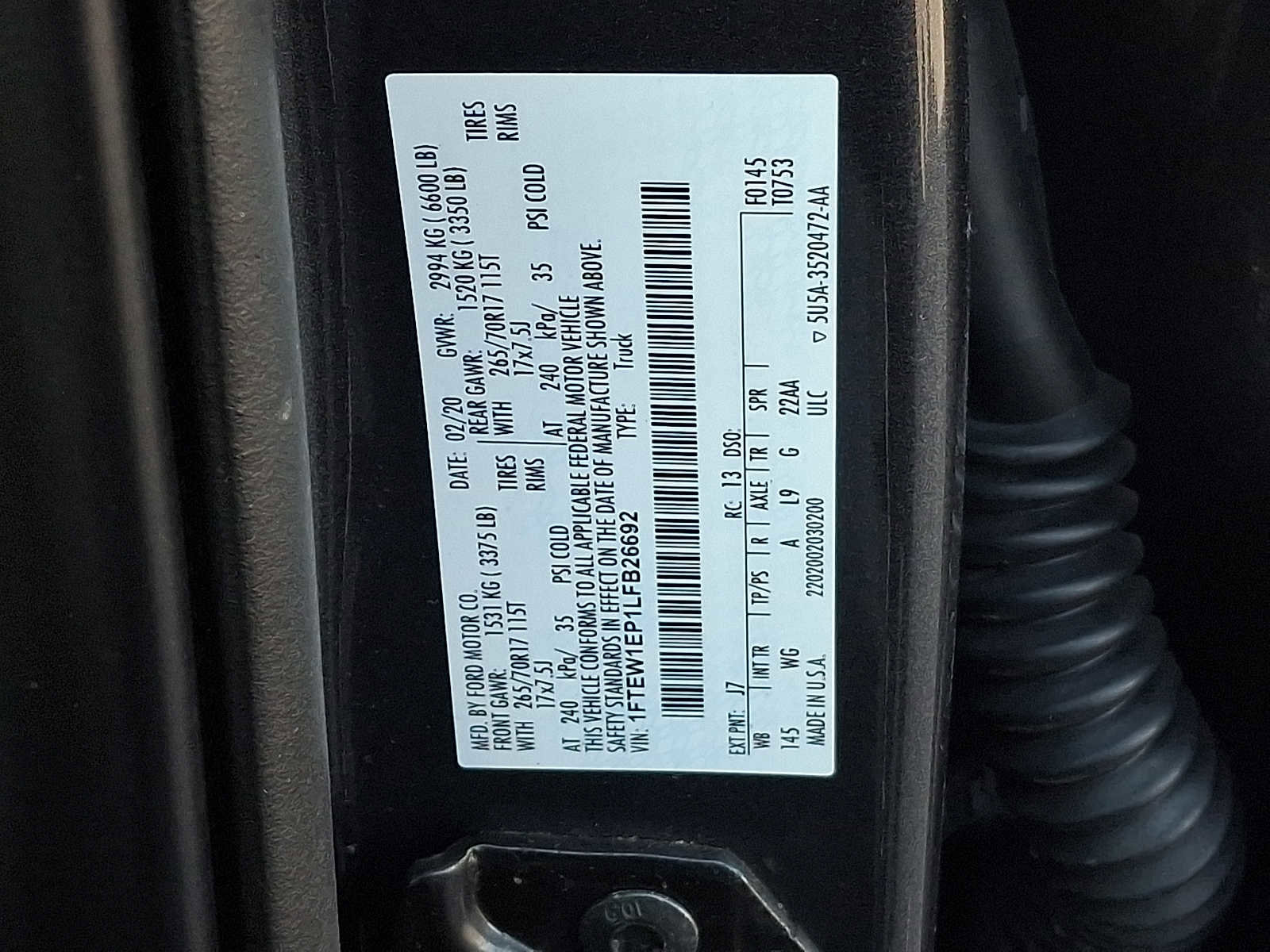 Certified 2020 Ford F150 XL w/ Equipment Group 101A Mid image 25