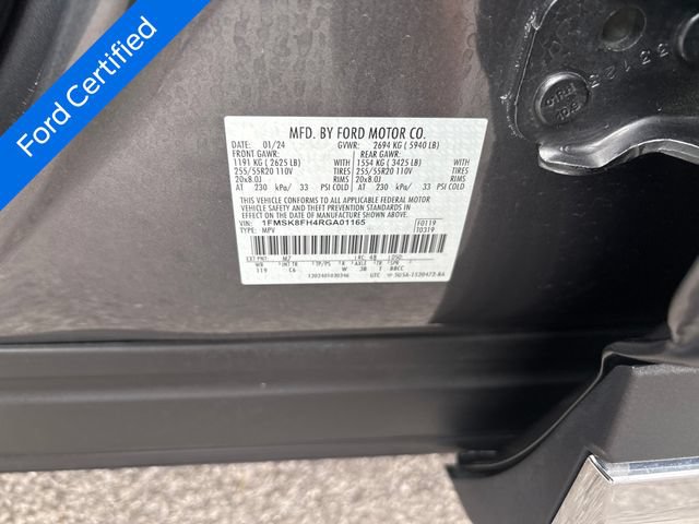 Certified 2024 Ford Explorer Limited w/ Equipment Group 301A AWD/4WD image 30
