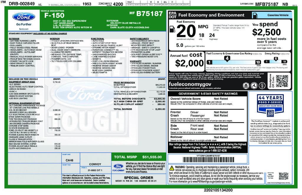 Certified 2021 Ford F150 XLT w/ Equipment Group 302A High RWD image 27