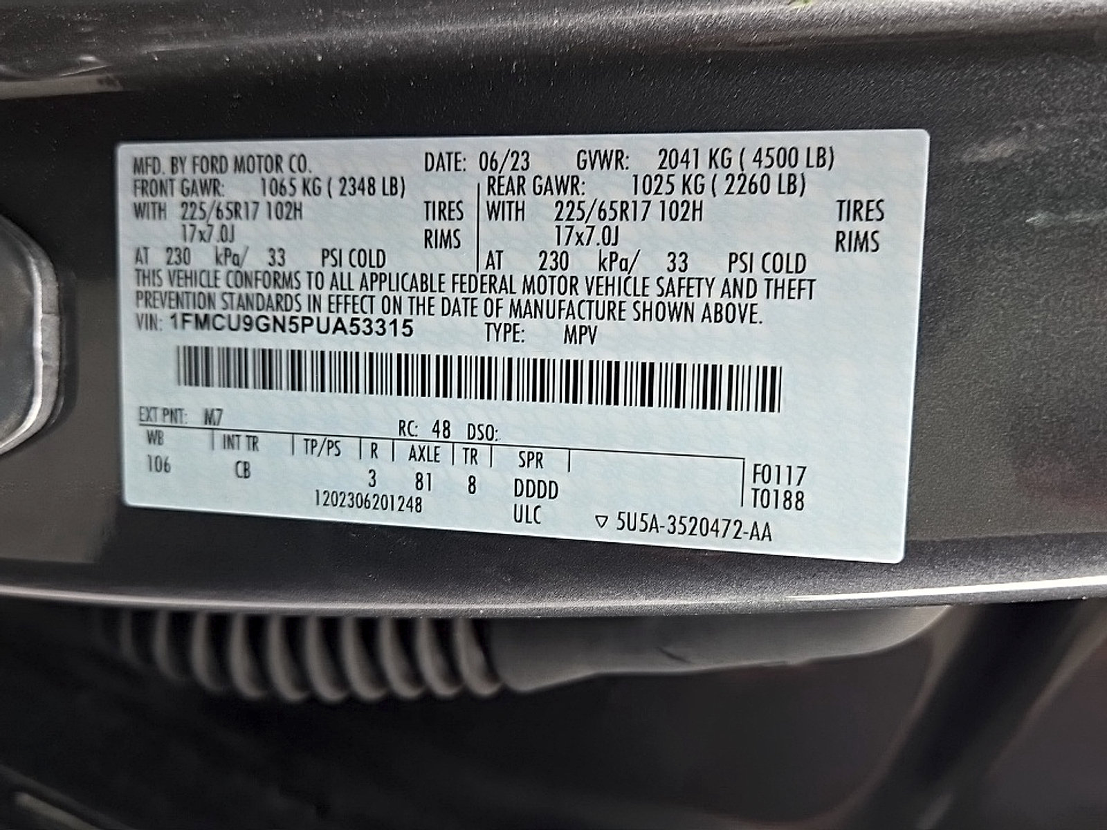 Certified 2023 Ford Escape Active AWD/4WD image 25