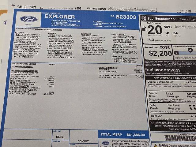 Certified 2023 Ford Explorer Platinum w/ Technology Package AWD/4WD image 21