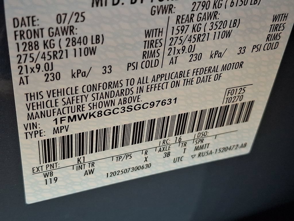 Certified 2025 Ford Explorer ST AWD/4WD image 27