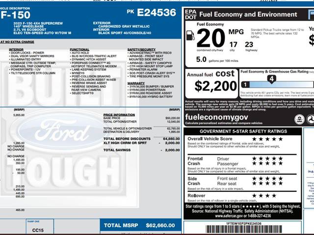 Certified 2023 Ford F150 XLT w/ Equipment Group 302A High AWD/4WD image 5