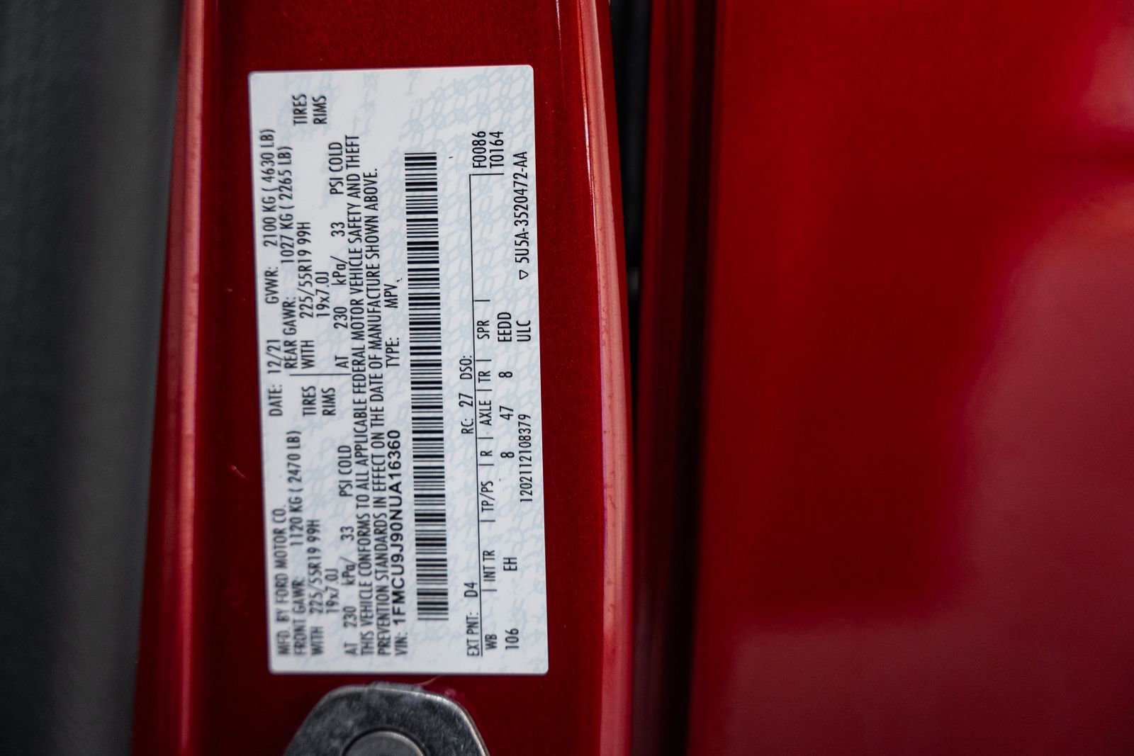 Certified 2022 Ford Escape Titanium image 43