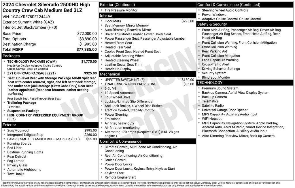 Used 2024 Chevrolet Silverado 2500 High Country w/ Technology Package image 2