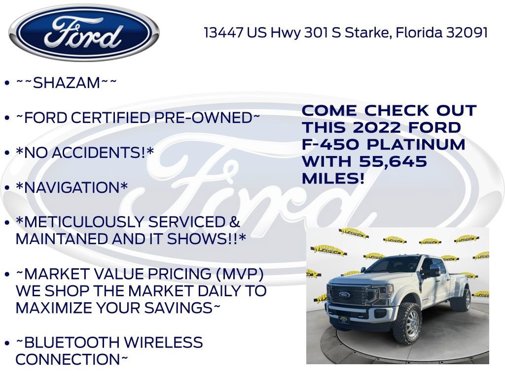 Certified 2022 Ford F450 Platinum w/ FX4 Off-Road Package image 6