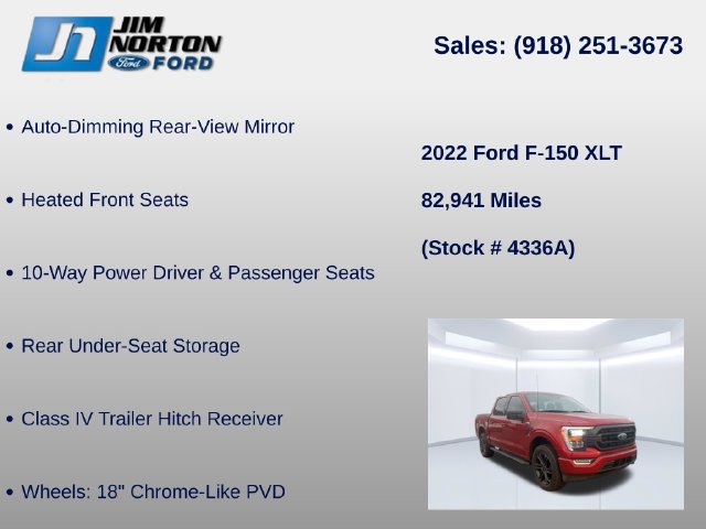 Certified 2022 Ford F150 XLT w/ Equipment Group 302A High AWD/4WD image 18