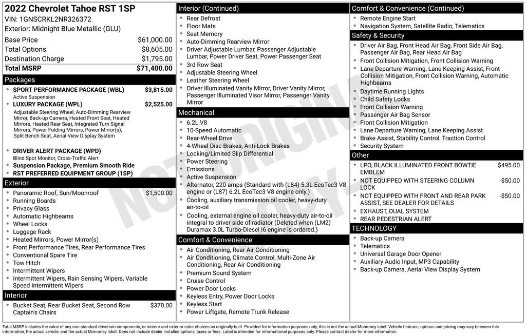 Used 2022 Chevrolet Tahoe RST w/ Sport Performance Package RWD image 8