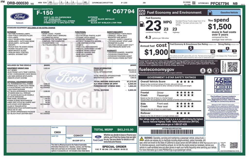 Certified 2023 Ford F150 XLT w/ Equipment Group 302A High AWD/4WD image 31