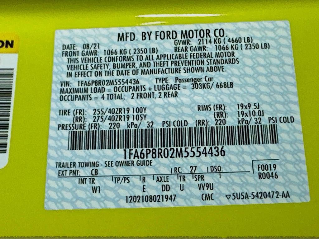 Certified 2021 Ford Mustang Mach 1 RWD image 22