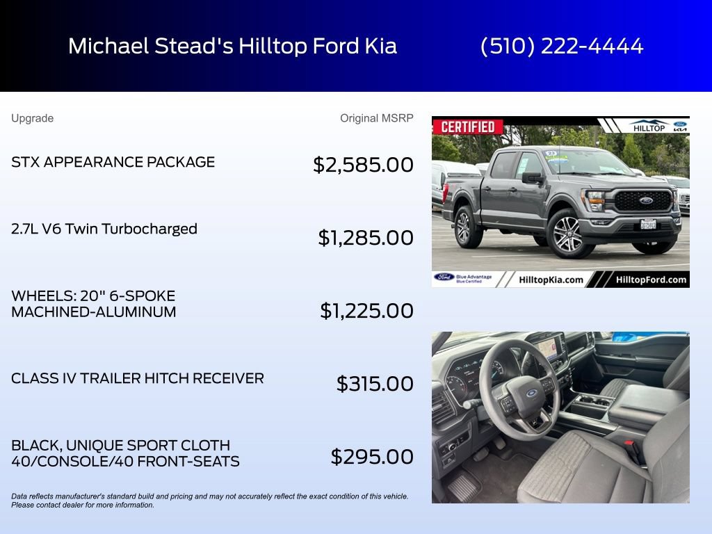 Certified 2023 Ford F150 XL w/ STX Appearance Package RWD image 6