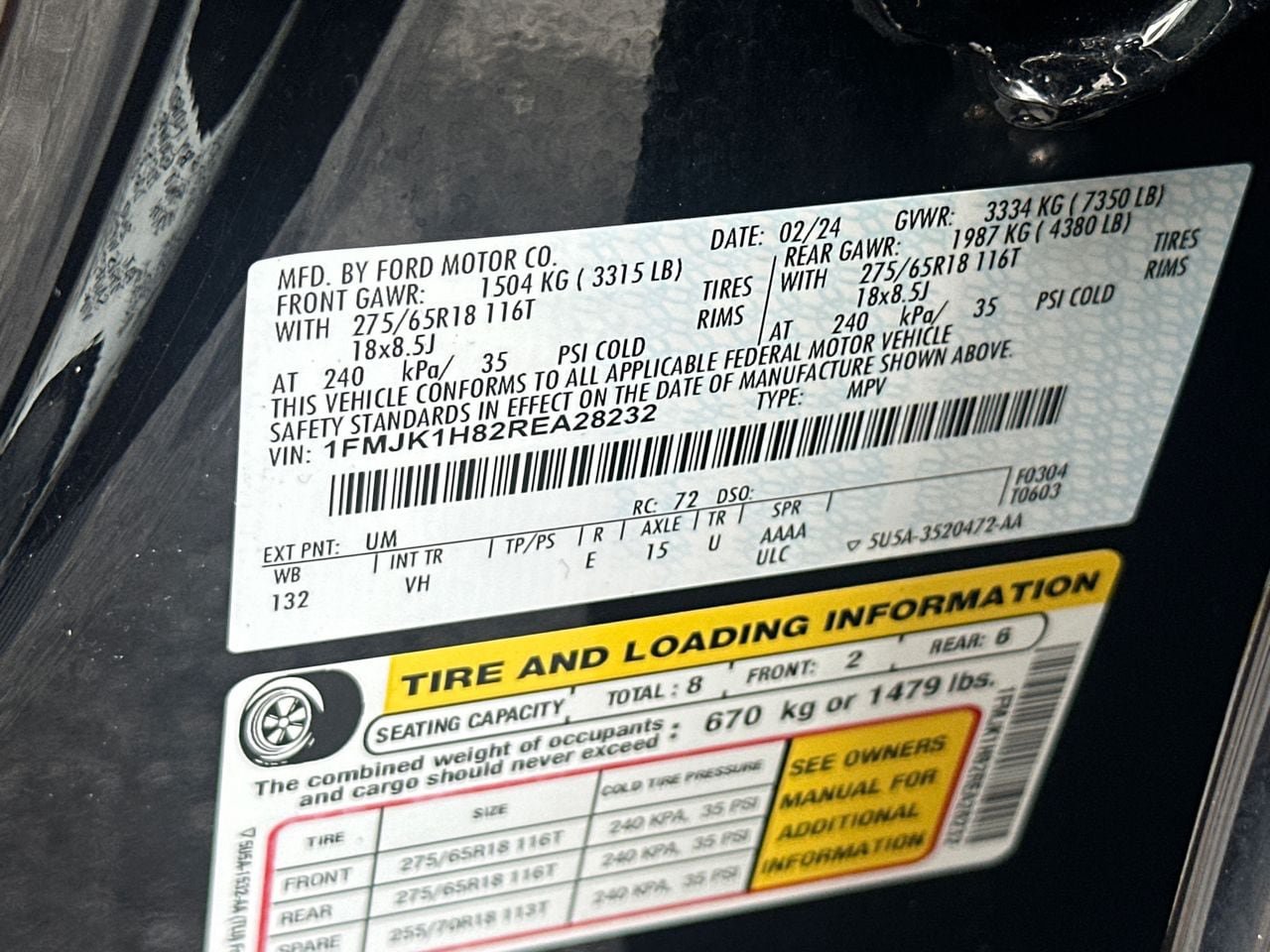 Certified 2024 Ford Expedition Max XLT RWD image 34