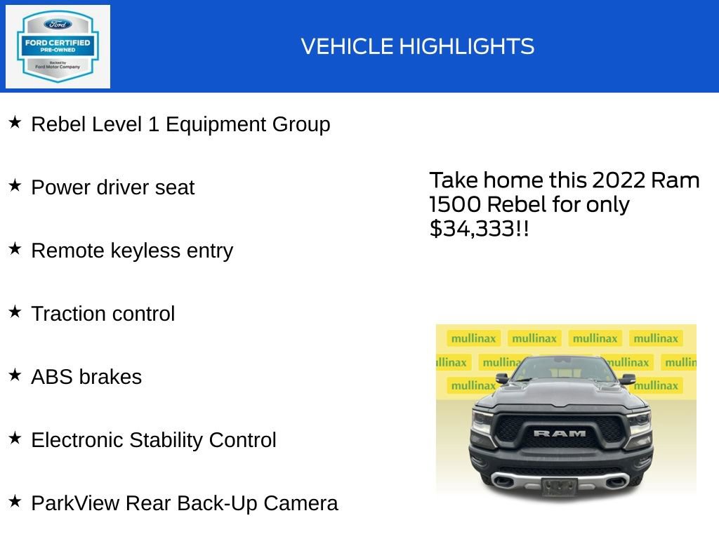 Used 2022 RAM 1500 Rebel w/ Rebel Level 1 Equipment Group image 18