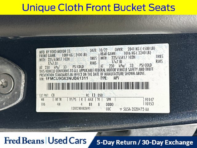 Certified 2022 Ford Escape SE w/ Convenience Package AWD/4WD image 37
