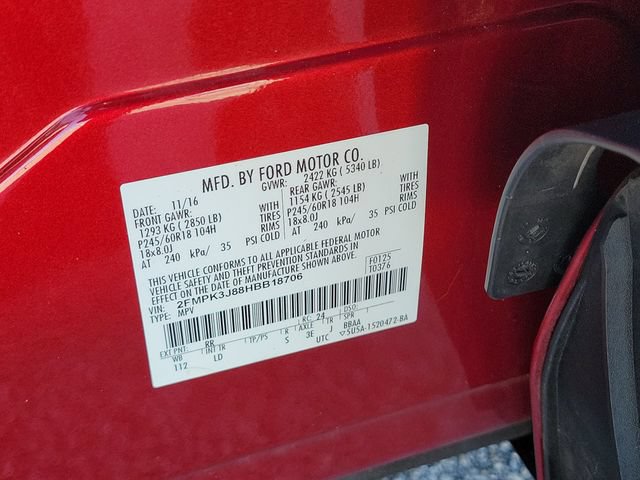 Certified 2017 Ford Edge SEL w/ Equipment Group 201A FWD image 34
