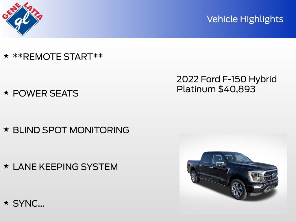 Certified 2022 Ford F150 Platinum w/ Equipment Group 701A High AWD/4WD image 5