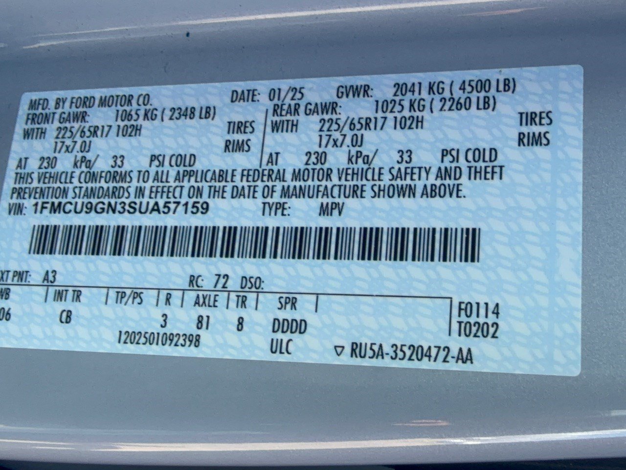 Certified 2025 Ford Escape Active AWD/4WD image 31