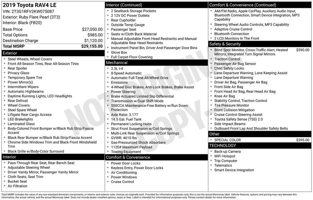 Used 2019 Toyota RAV4 LE AWD/4WD image 9