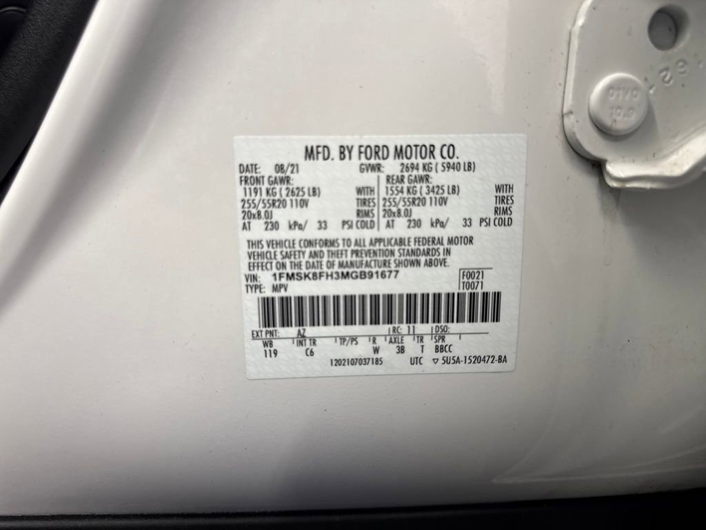 Certified 2021 Ford Explorer Limited w/ Equipment Group 301A image 34