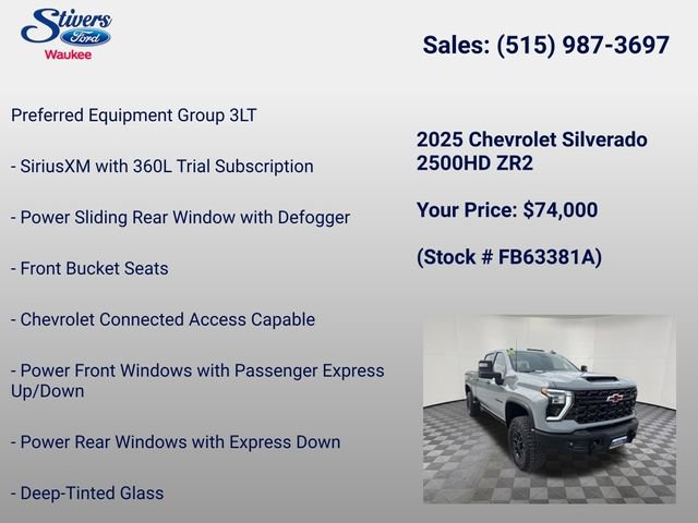 Used 2025 Chevrolet Silverado 2500 ZR2 w/ ZR2 Bison Edition AWD/4WD image 8