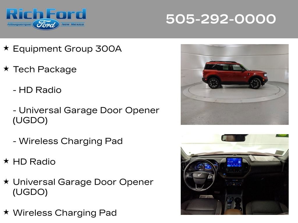 Certified 2023 Ford Bronco Sport Outer Banks w/ Tech Package image 11