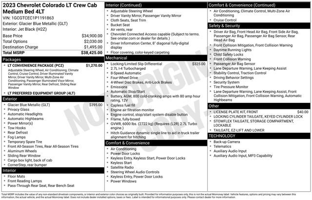 Used 2023 Chevrolet Colorado LT w/ LT Convenience Package image 41