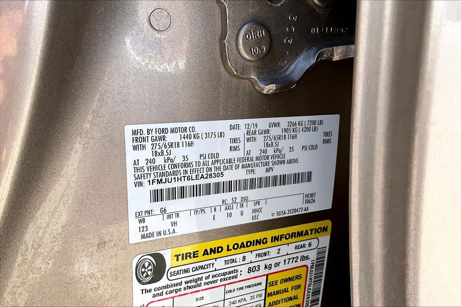 Certified 2020 Ford Expedition XLT w/ Equipment Group 201A RWD image 33