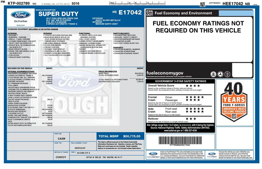 Certified 2017 Ford F250 XLT w/ XLT Premium Package AWD/4WD image 7