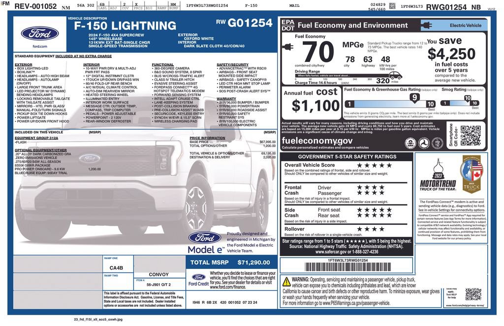 Certified 2024 Ford F150 Lightning Flash AWD/4WD image 2