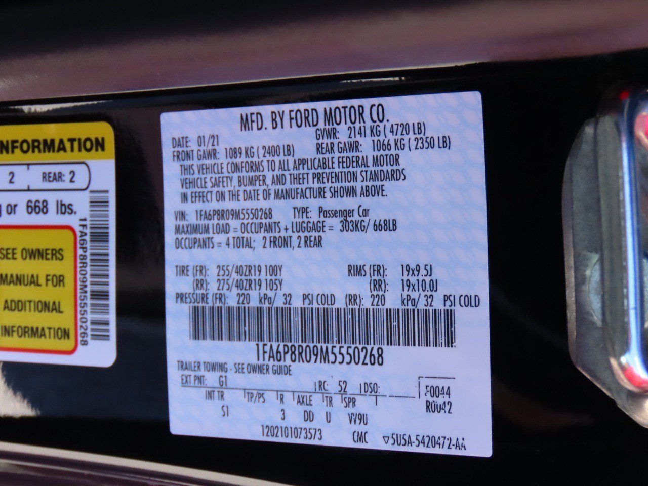 Certified 2021 Ford Mustang Mach 1 w/ Equipment Group 700A image 27