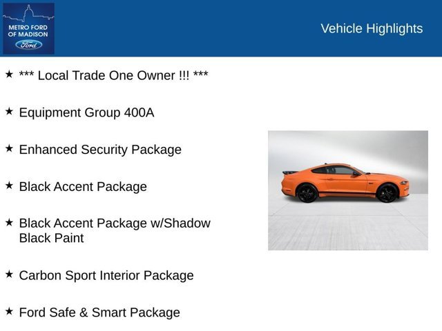 Certified 2021 Ford Mustang GT Premium w/ Carbon Sport Interior Package RWD image 2