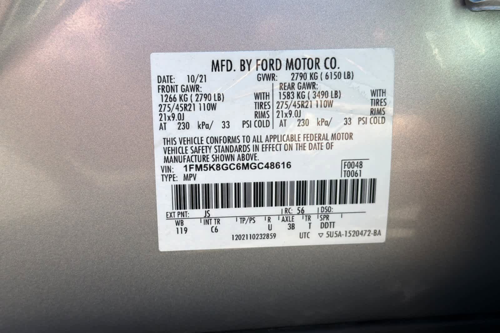 Certified 2021 Ford Explorer ST w/ Equipment Group 401A AWD/4WD image 30