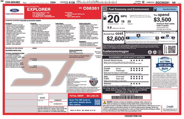 Certified 2025 Ford Explorer ST w/ Sun And Sound Package AWD/4WD image 9