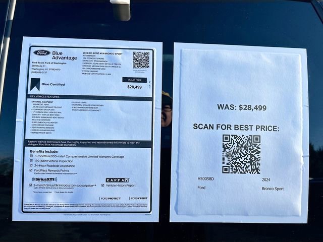 Certified 2024 Ford Bronco Sport Big Bend w/ Convenience Package image 33