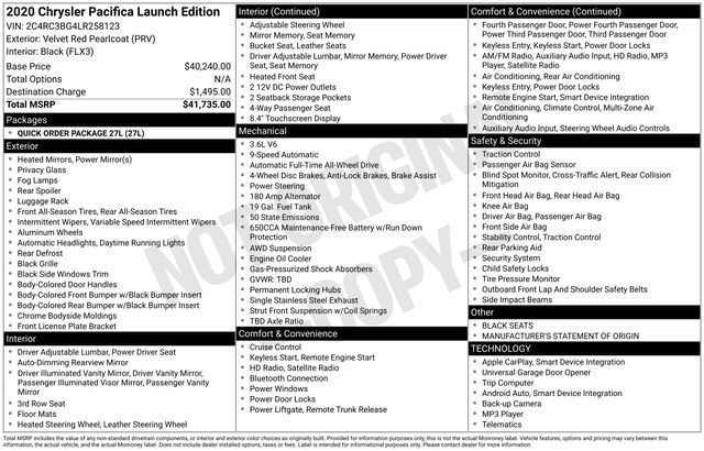 Used 2020 Chrysler Pacifica Touring-L image 37